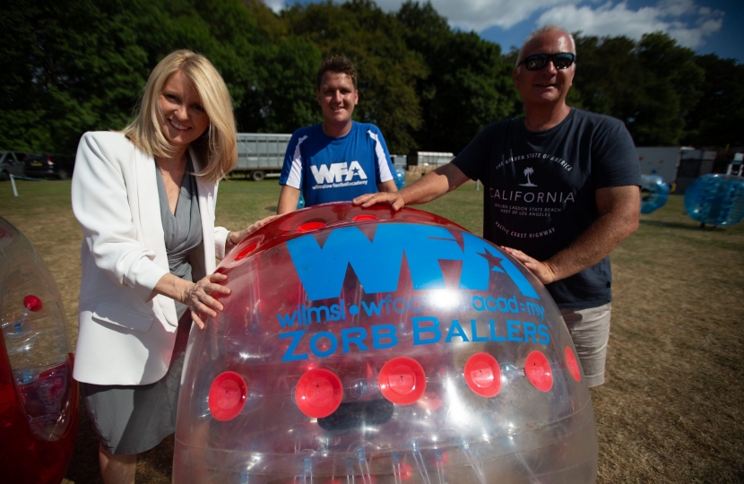 Visting Wilmslow Football Academy and their zorbers!