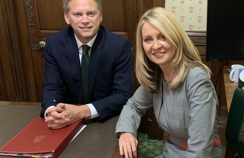 Grant Shapps, Secretary of State at the Department for Transport with Esther McVey