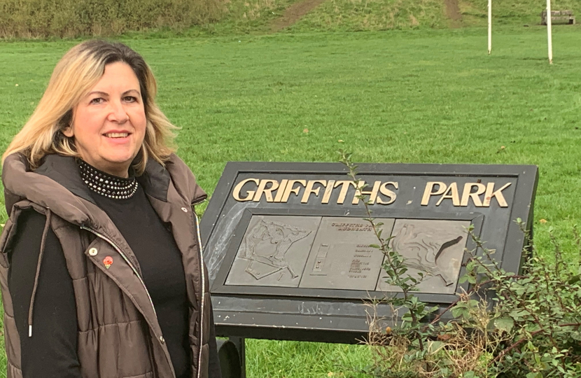 Helen at St John's Playing Field, part of Griffiths Park