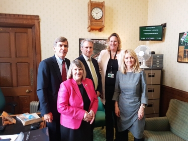 Esther with Secretary of State, Damian Hinds and fellow MPs. David Rutley, Fiona Bruce and Antoinette Sandbach