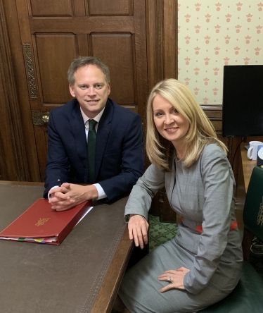Grant Shapps, Secretary of State at the Department for Transport with Esther McVey