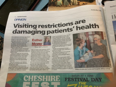 Esther McVey's article in this week's Knutsford Guardian